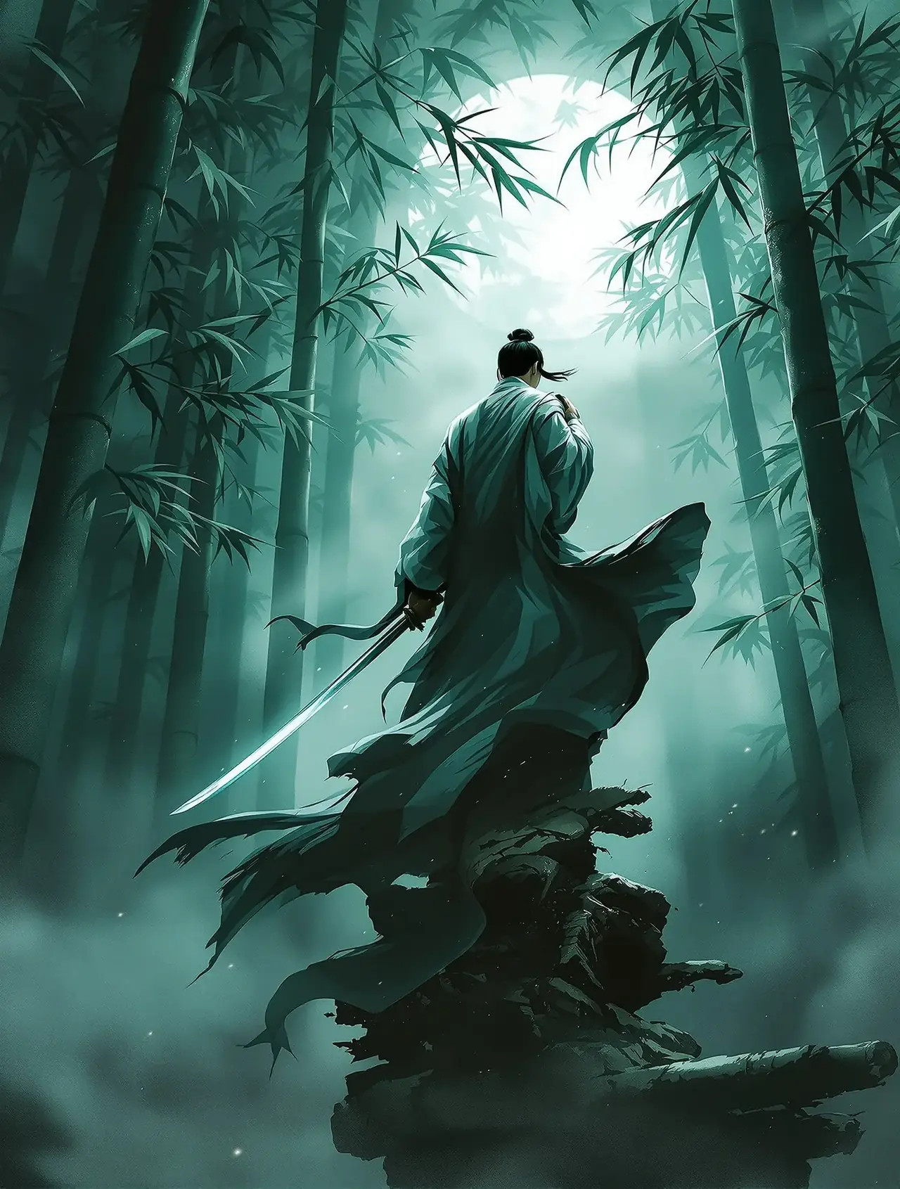 《刀在鞘里》封面：山寺门前缠布封刀的旧刀