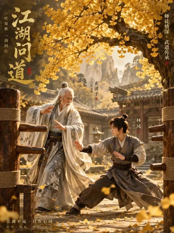 《雁归时·剑未归》封面：秋日庭院里空着的剑架与飞雁